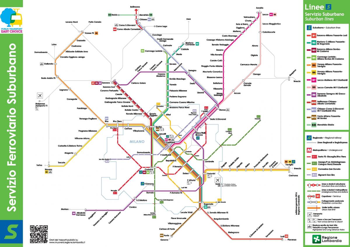Milan railway stations map