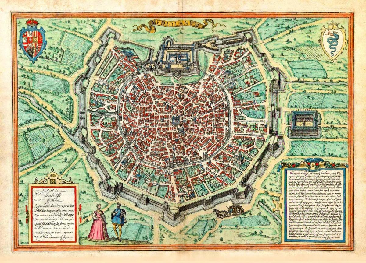 Milan antique map